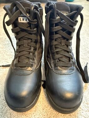 Black Combat Moto Boots - Original S.W.A.T